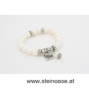 Armband Perle & Herz